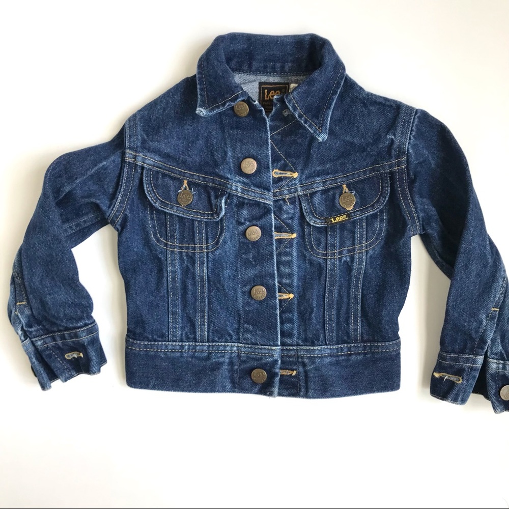 Vintage Lee Denim Jean Jacket Made USA Unisex Child’s 4